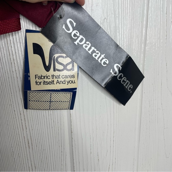 Vintage Separate Scene Jacket 42 Maroon Red Long Sleeve Formal NWT Hudson’s - Picture 4 of 9